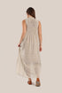 Long shirt dress with round collar